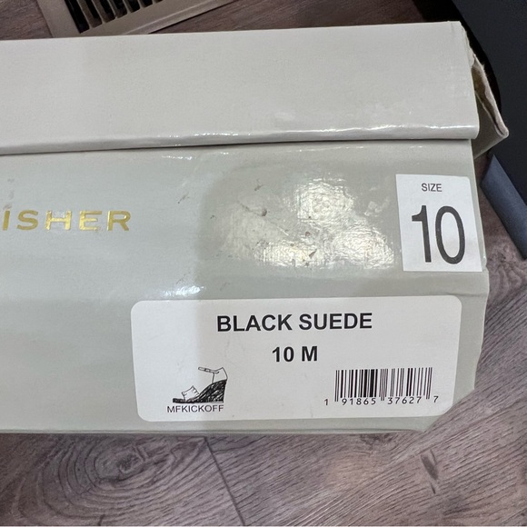 Marc Fisher - Kickoff black, suede, wedge sandal, size 10 - Picture 3 of 7